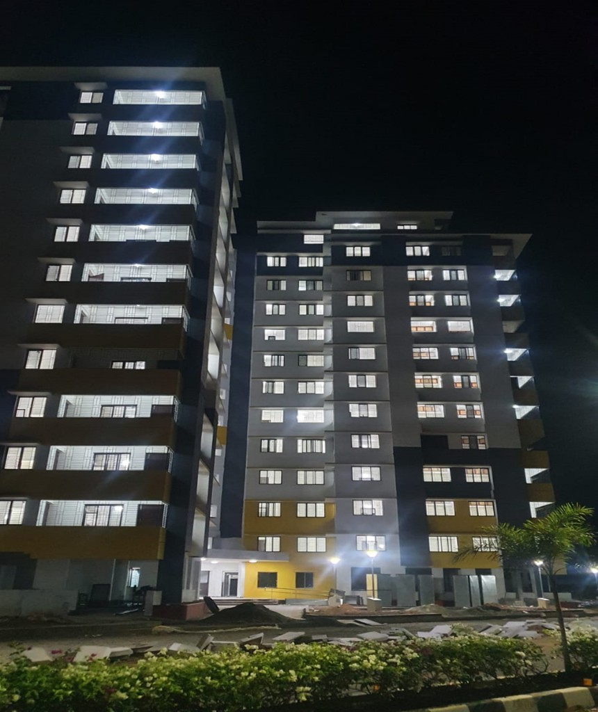 DAE Type II-B residential quarters at Kalpakkam township by night